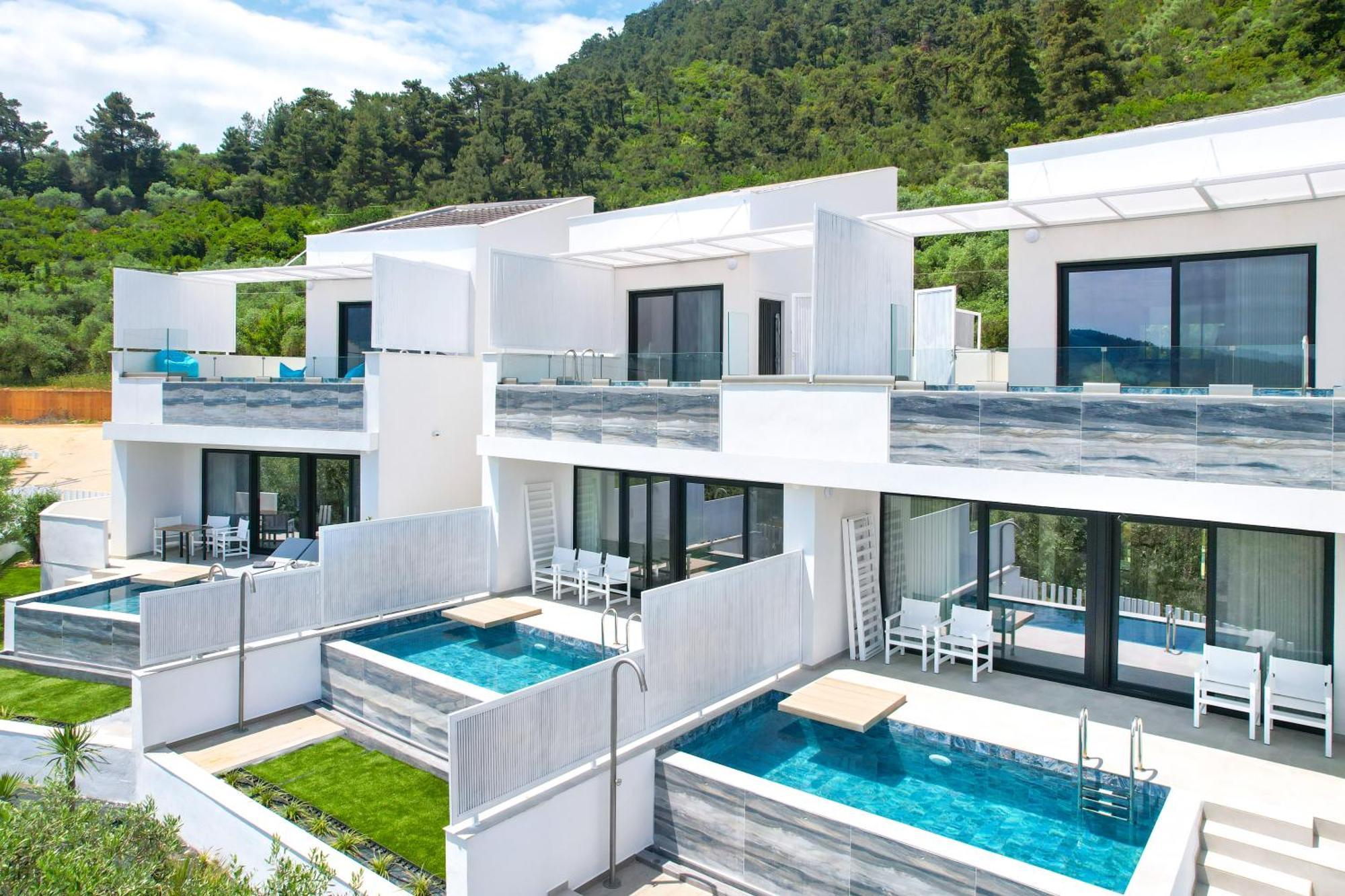 Mythodea Prive Luxury Suites Chrisi Ammoudia Eksteriør billede
